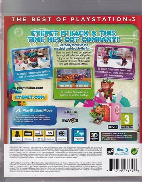 EyePet and Friends Essentials - PS3 (B Grade) (Genbrug)